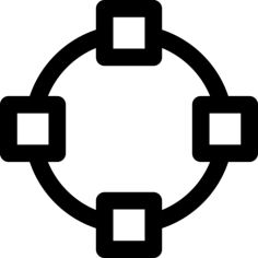 Circular Points Silhouette Svg Vector, Free Vectors File